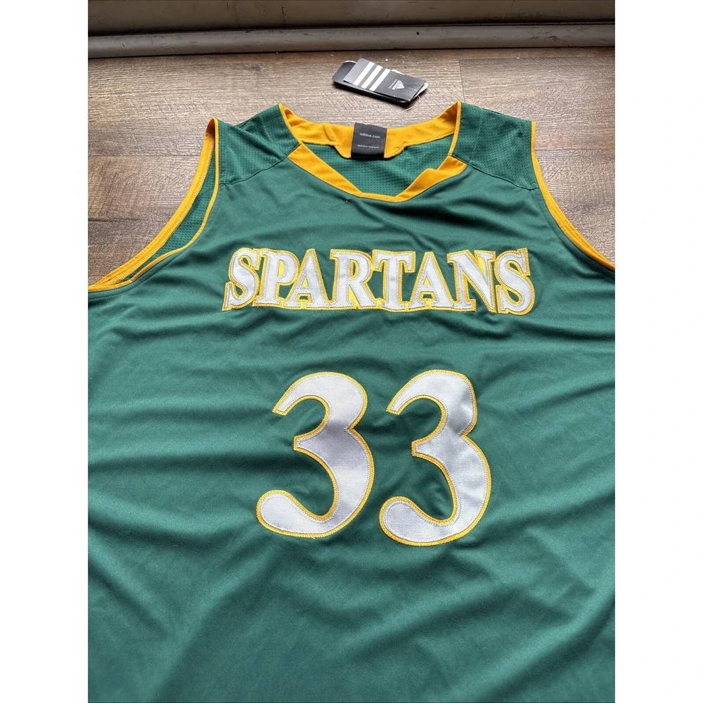 Adidas Adizero Michigan State Spartans #33 Magic Johnson Jersey 2XL NEW